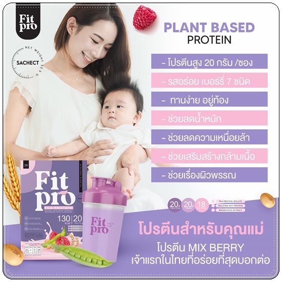 FIT PRO Plant Based Protein โปรตีนจากพืช BY DW Plus
