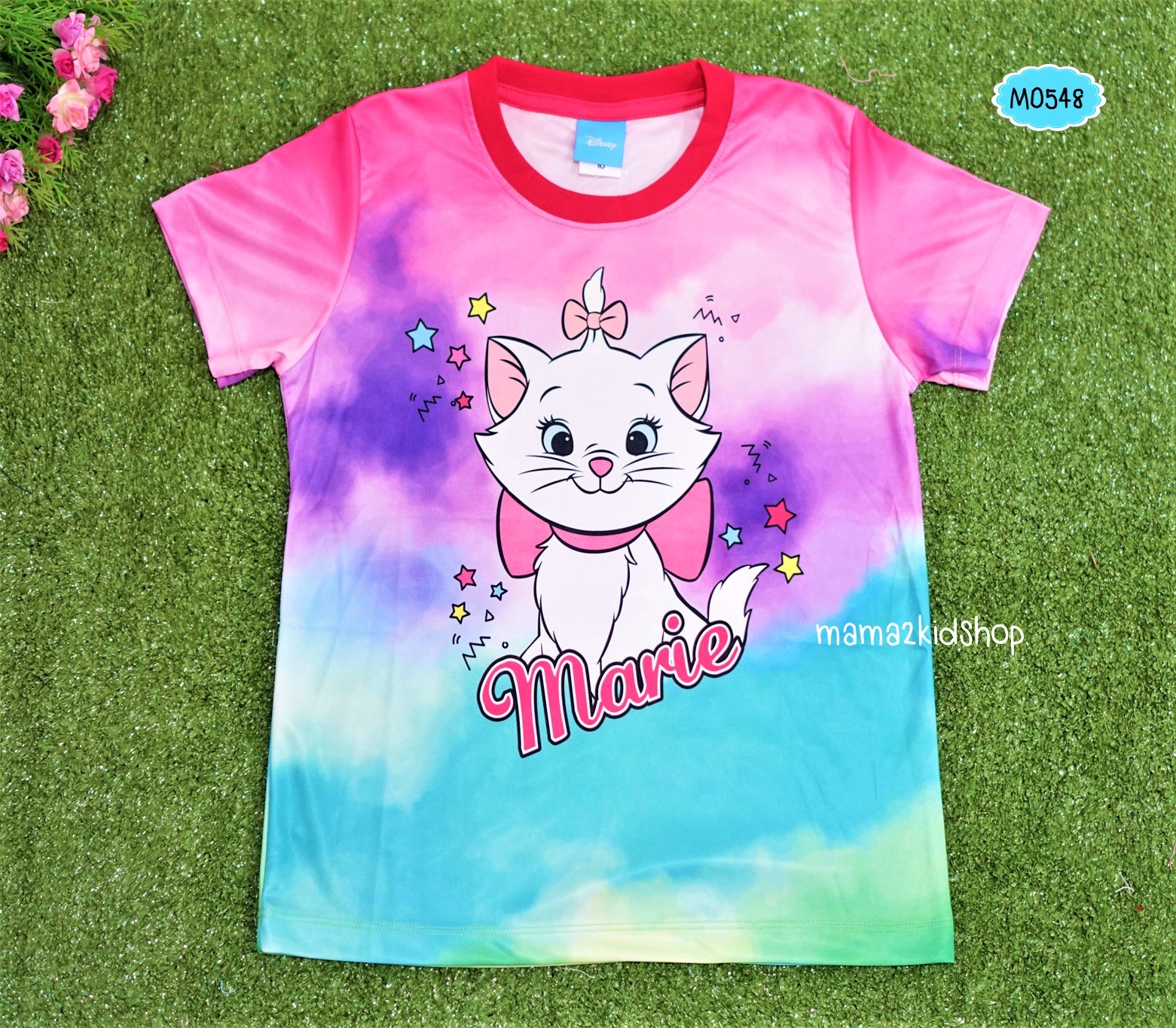 เสื้อยืดลายแมวมารี marie เสื้อยืดเด็กลายมัดย้อม ลิขสิทธิ์แท้