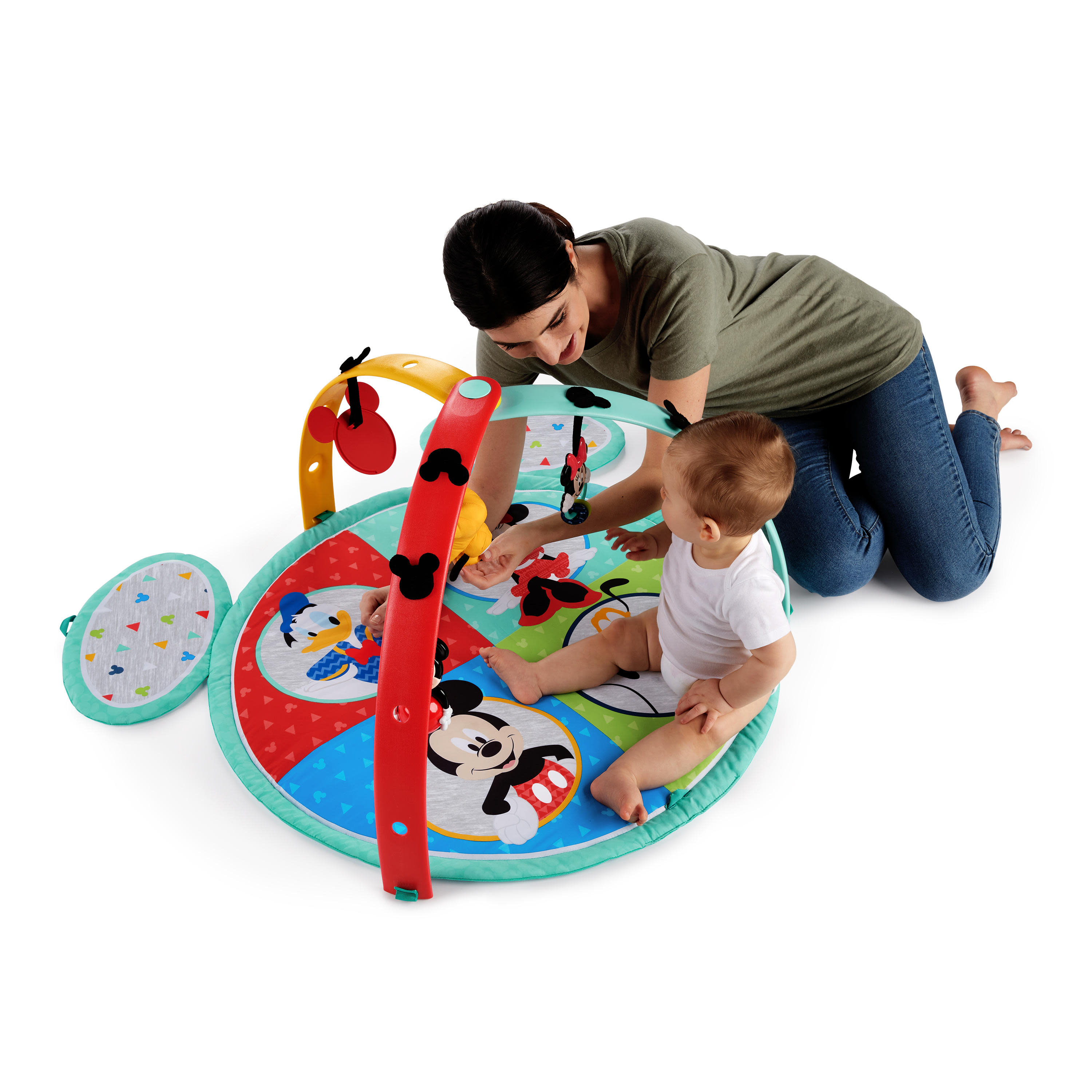 เพลยิม เพลแมท ลาย มิกกี้เม้าส์ จาก Bright Starts Bright Starts Disney Baby Mickey Mouse Easy Store Activity Gym and Playmat, Ages Newborn +