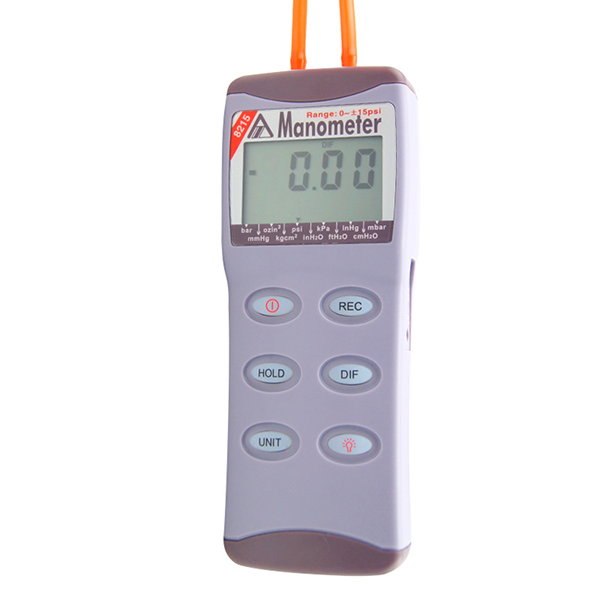 AZ Instrument รุ่น8252เครื่องวัดความดันของลมแบบดิจิตัลPortable Digital Manometer,Meas.range:0～2psi.