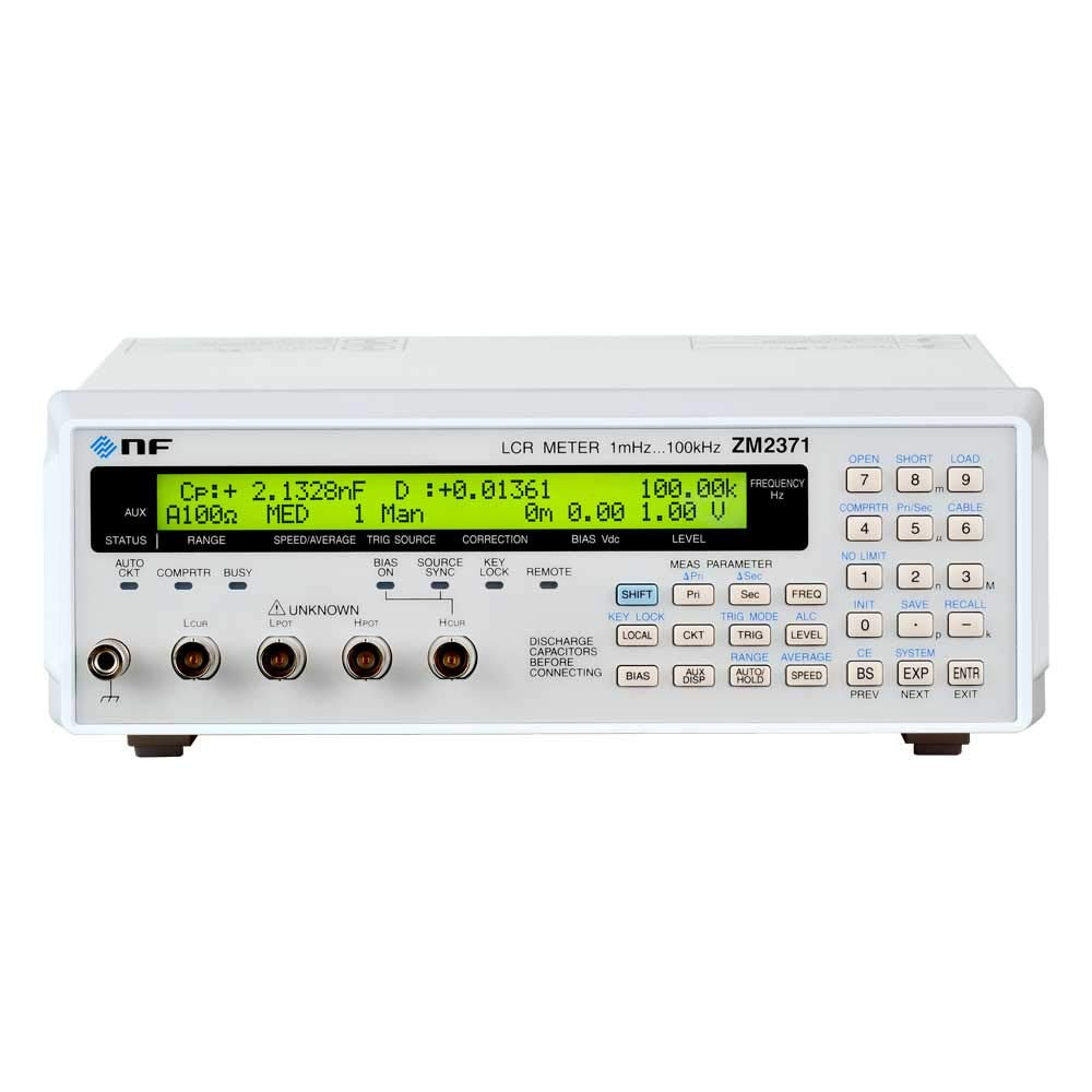 NF รุ่นZM-2371เครื่องวัดความต้านทานขดลวดแบบตั้งโต๊ะ,Benchtop LCR meter,meas.frequency:1mHz～100kHz ,0.08%,accuracy:2ms