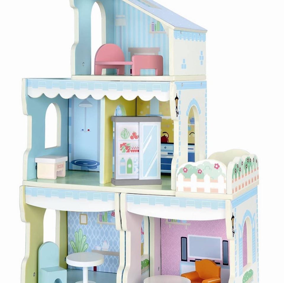 Kidkraft - Interchangeable Dollhouse with Meigar 6 Pcs Cute Dolls Dollhouse， Miniature Poseable Wooden House Family People Set บ้านตุ๊กตาเปลี่ยนรูปทรงได้ พร้อม ตุ๊กตาครอบครัว6 ตัว ราคา 3,590 บาท