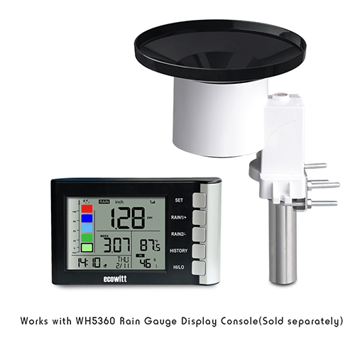 Ecowitt รุ่น WH40 อุปกรณ์รองรับน้ำฝน Wireless Self-Emptying Rain Collector Rainfall Sensor