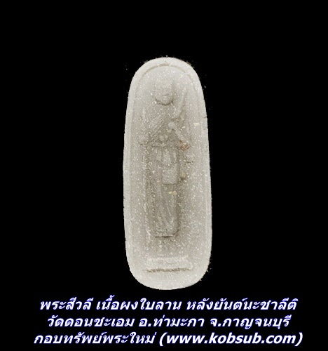 พระสีวลี เนื้อผงใบลาน หลังยันต์นะชาลีติ วัดดอนชะเอม อ.ท่ามะกา จ.กาญจนบุรี