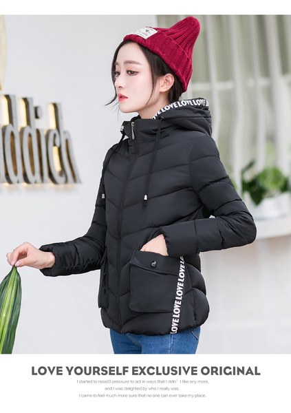 CW5911004 เสื้อโค้ทผ้าฝ้ายสไตร์แจ๊กเก็ตกันลมมีฮูดกันหิมะ (พรีออเดอร์) รอ 3 อาทิตย์หลังโอนเงิน CW5911004 ตัว