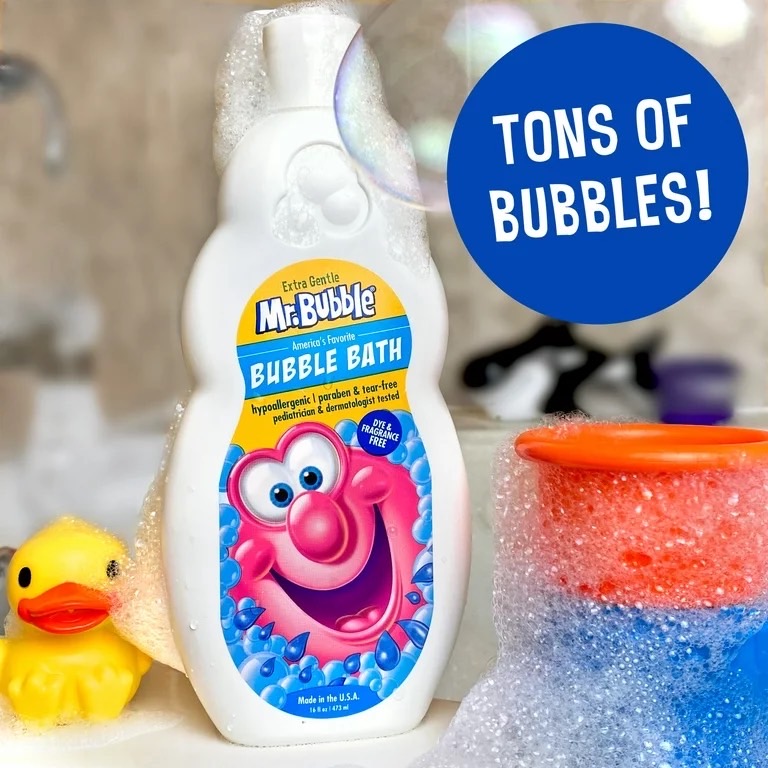 Made in USA 🇺🇸 สบู่ทำฟอง สูตรผิวแพ้ง่าย Mr. Bubble Extra Gentle Fragrance Free Bubble Bath for Children, 16 fl oz