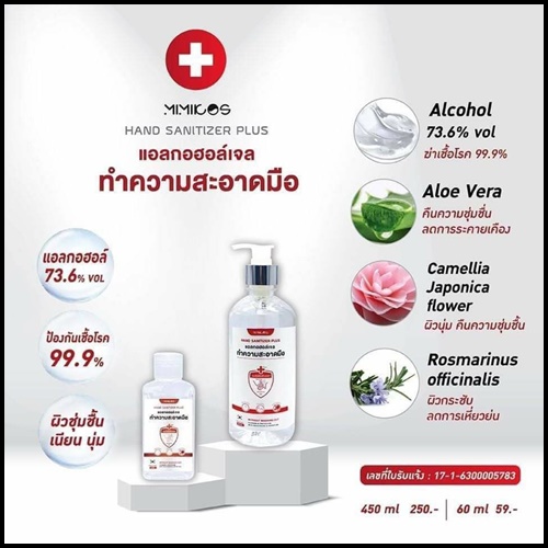 แอลกอฮอล์เจล เจลล้างมือ Hand Sanitizer Plus