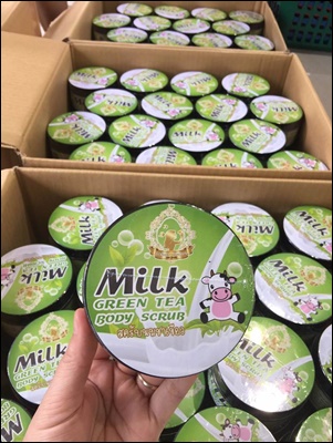 สครับนมชาเขียว Milk Green Tea Body Scrub