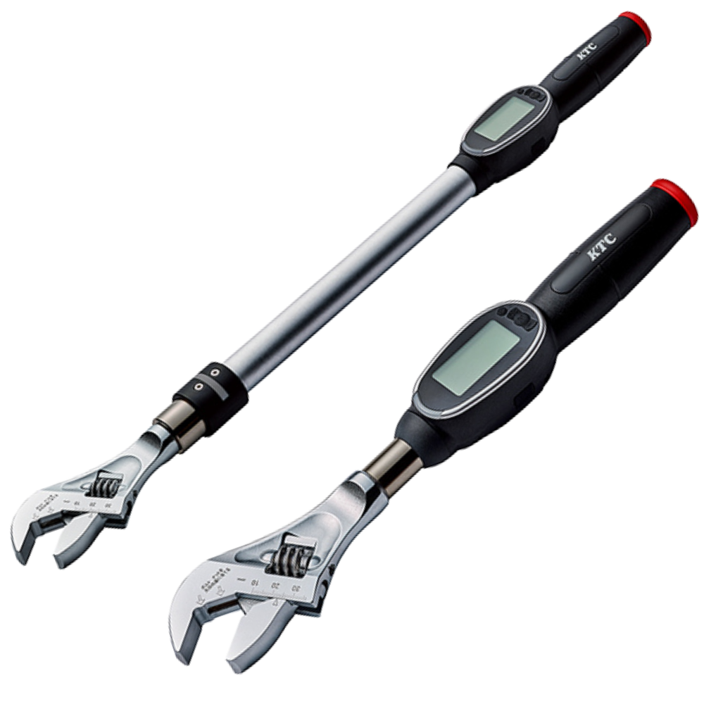 KTC รุ่น GEW200-W36 ประแจวัดแรงบิดดิจิตอลชนิดหัวประแจปรับเลื่อน,Digital Torque Wrench Monkey Head,Torque meas.range:40～200 Nm