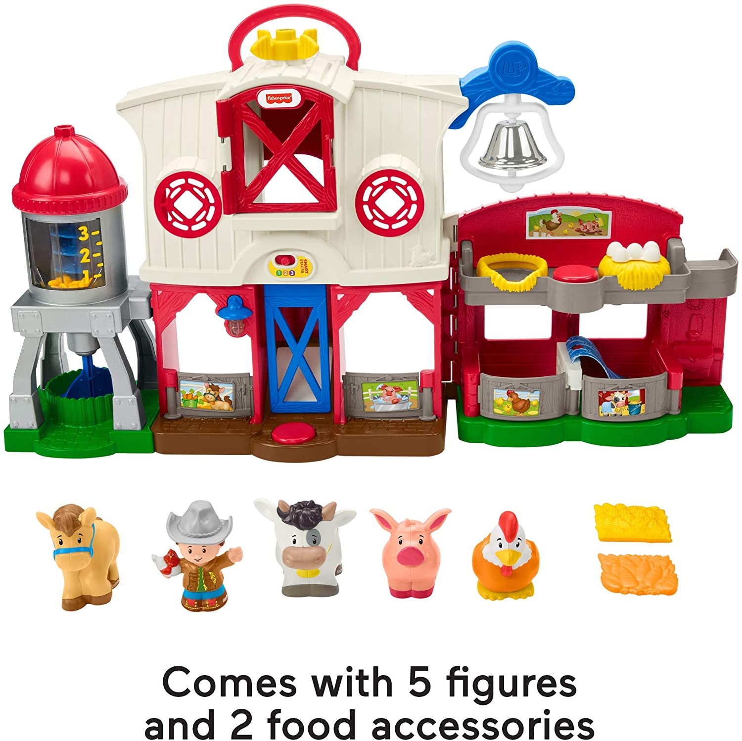 ฟาร์มปศุสัตว์ของเล่น แสนสนุก Fisher-Price Little People Care for Animal Farm Playset with Smart Stages