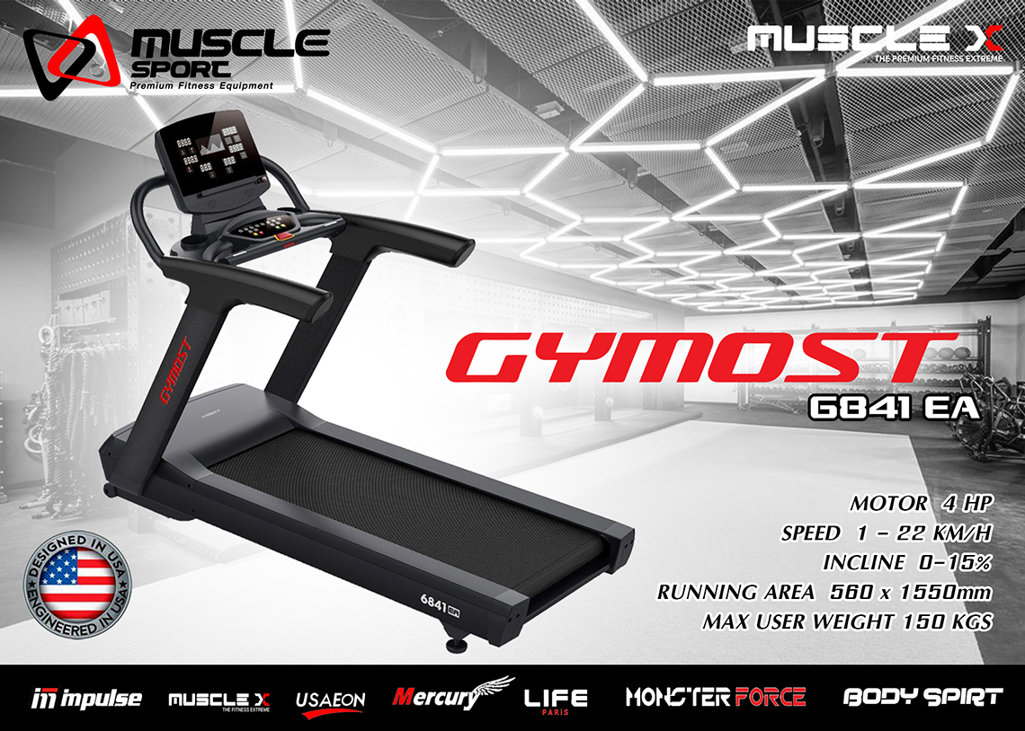 ลู่วิ่งไฟฟ้า Gymost 6841 EA /4Hp AC Commercial-Grade
