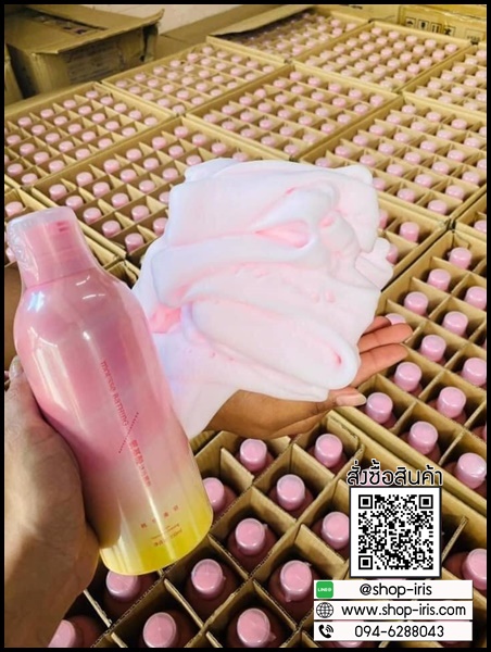 มูสโฟมอาบน้ำ วิปโฟมสีชมพู Cream Mousse Bathing