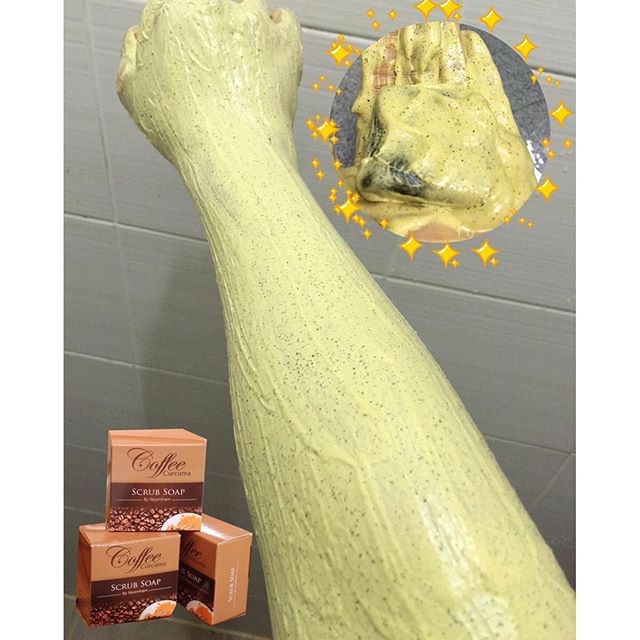 สบู่สครับกาแฟ ผสมขมิ้นชัน (Coffee Curcuma Scrub Soap By Noomham)
