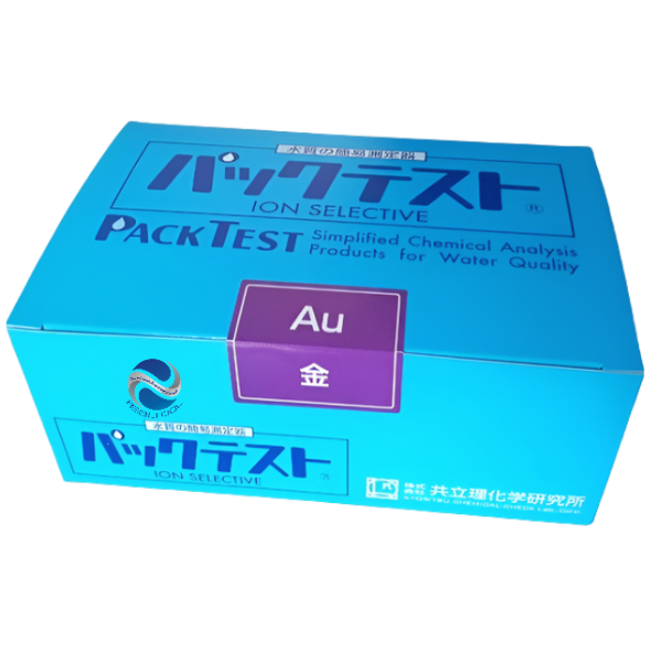 Kyoritsu รหัสสินค้าWAK-Auชุดทดสอบคุณภาพน้ำสำหรับค่าโกลด์ไอออน,Kyoritsu Packtest Gold Ion,Meas.range:0～20mg/L,Quantity(40pcs./box)