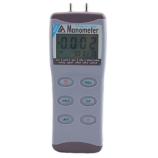 AZ Instrument รุ่น8205เครื่องวัดความดันของลมแบบดิจิตัลPortable Digital Manometer,Meas.range:0～5psi,Max.Presure:20psi.