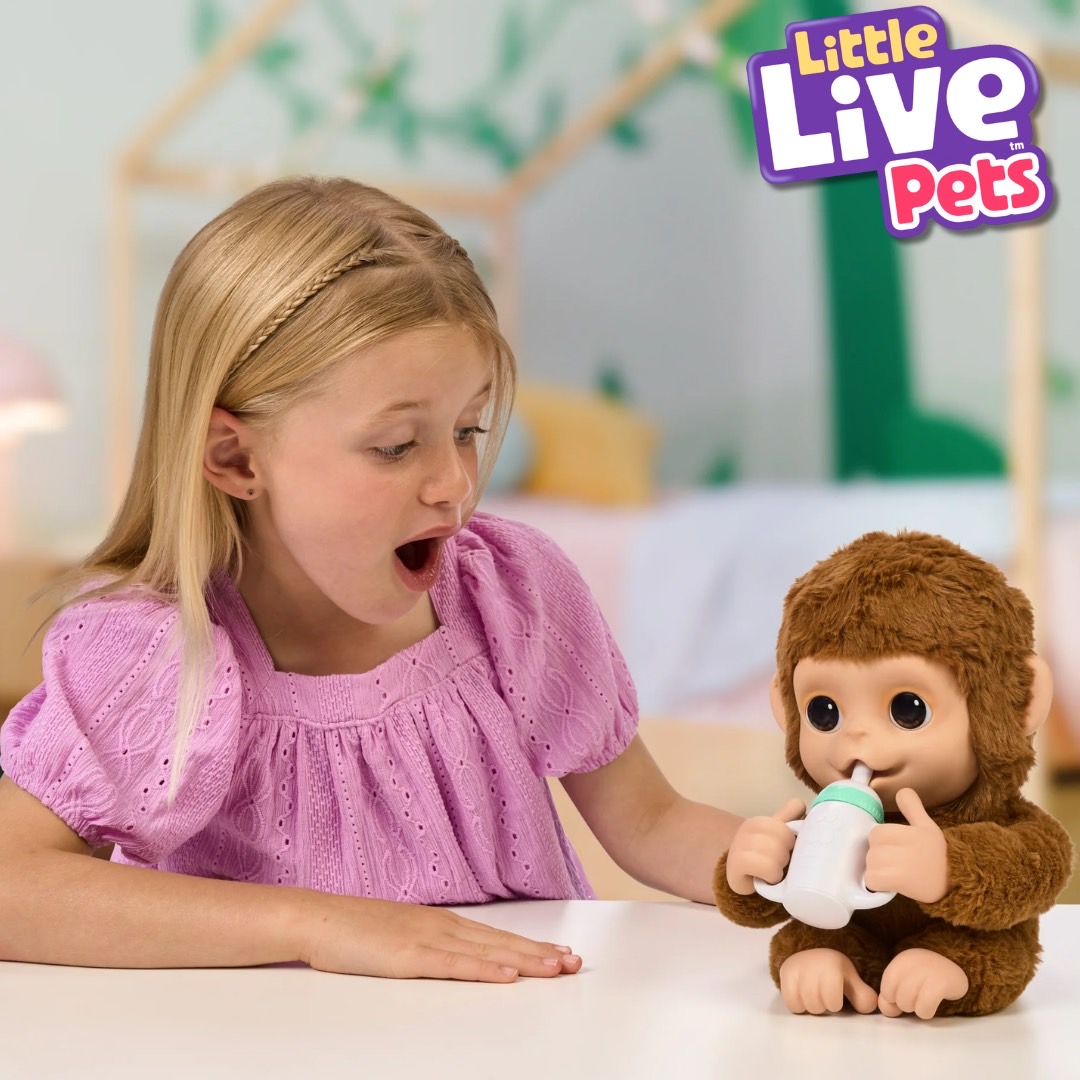 นำเข้า 🇺🇸 🍼💛 มาแล้ววว! Little Live Pets - My Baby Monkey “Mango” ลิงน้อยสุดน่ารักที่เด็ก ๆ ต้องหลงรัก! 🐵🍌 ราคา 2,190 บาท