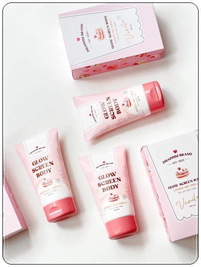กันแดดขนม กลิ่นวนิลา Glow Screen Body แพ็คเกจใหม่