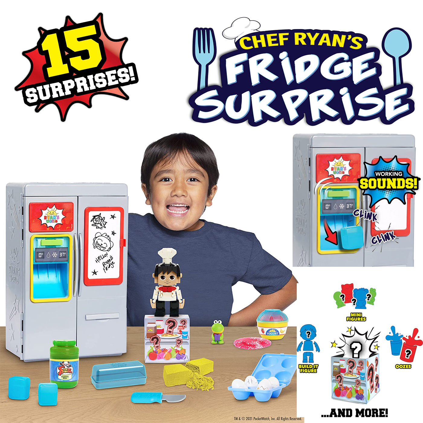 ตู้เย็นเซอร์ไพร์ส Just Play Ryan's World Ryan's World Fridge Surprise Novelty, Ages 3 Up ราคา 2,900 บาท