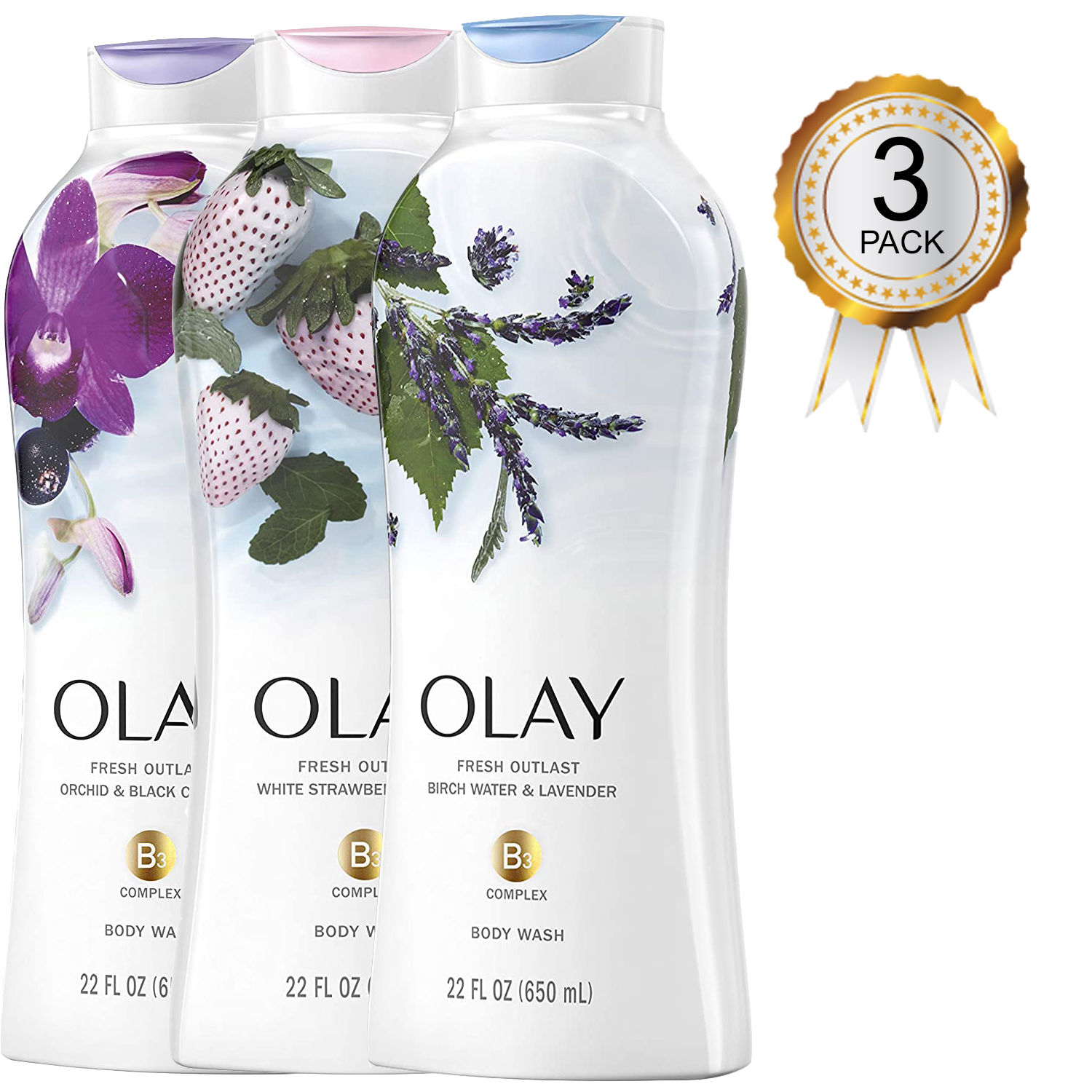 Olay Fresh Outlast Body Wash (23.6 fl. oz., 3 pk. ราคา 1250 บาท