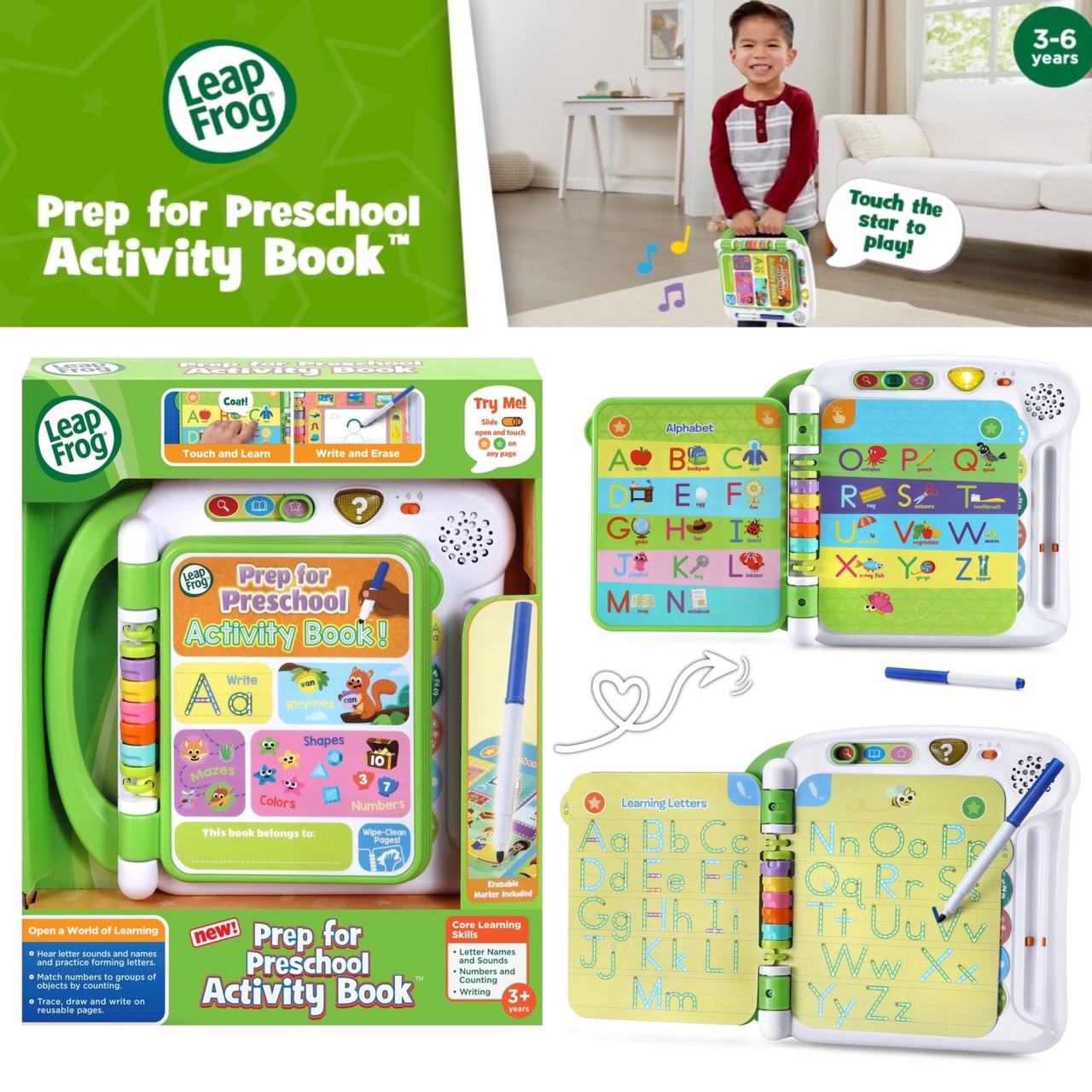 หนังสือกิจกรรมก่อนวัยเรียน LeapFrog Prep for Preschool Activity Book ราคา 2,290.- บาท