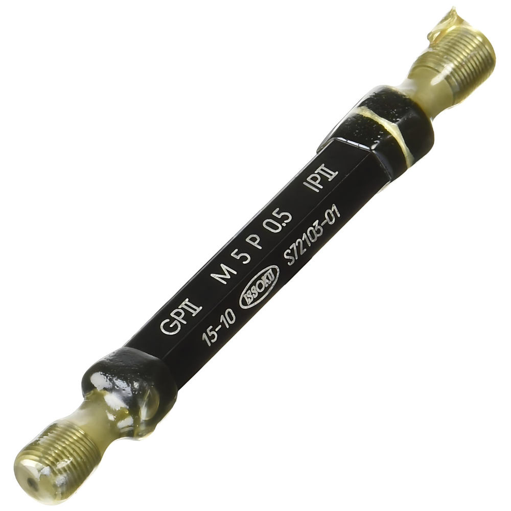 Issoku รหัสสินค้า M20P0.5-GPIP2 เกจวัดในเกลียวพิเศษวัดงานประกันคุณภาพมาตรฐานญี่ปุ่น,Thread plug gauge,M20×0.5-GPIP2(JIS Class-2 for Inspection,metric fine type),Go-No/Go set