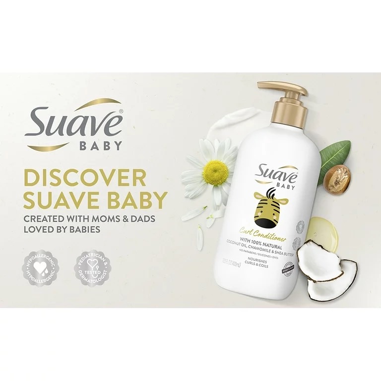 สูตรใหม่🇺🇸 ครีมนวดผมเด็กทารก เพิ่มความชุ่มชื้นและไม่หลุดร่วง Suave Baby Curl Conditioner 13.5 oz ราคา 420 บาท