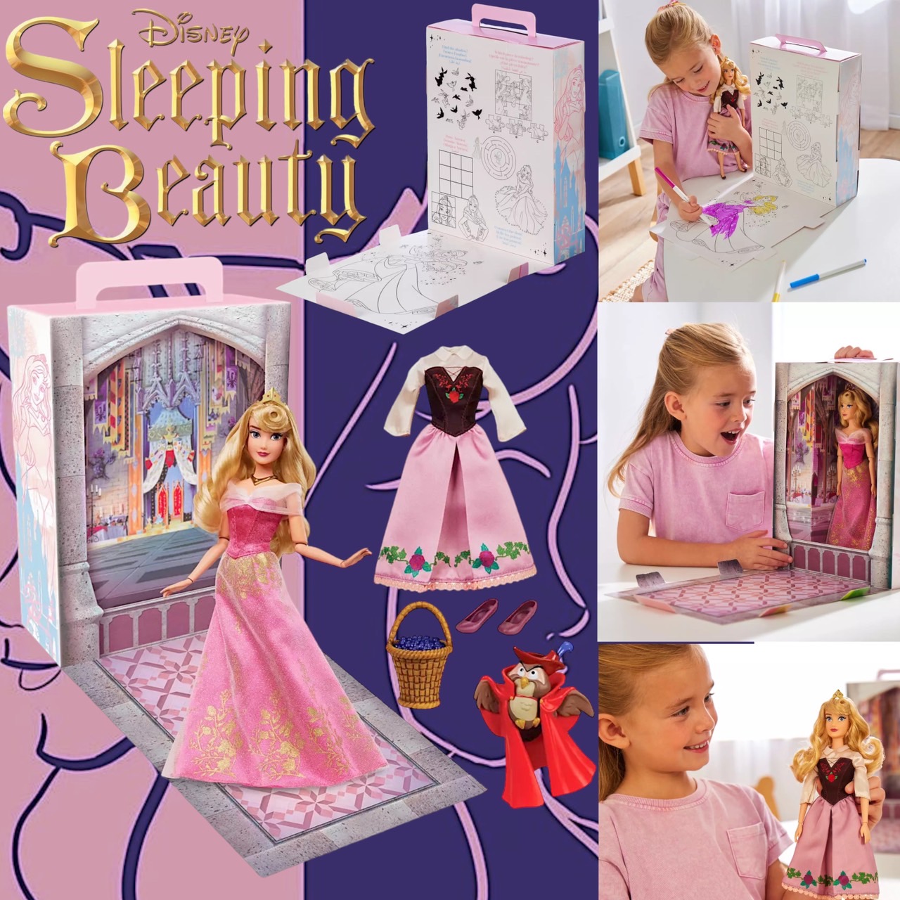 นำเข้า 🇺🇸 เซ็ทตุ๊กตาออโรร่าเและกิจกรรมระบายสีAurora Disney Story Doll – Sleeping Beauty 11" ราคา 1,590 บาท