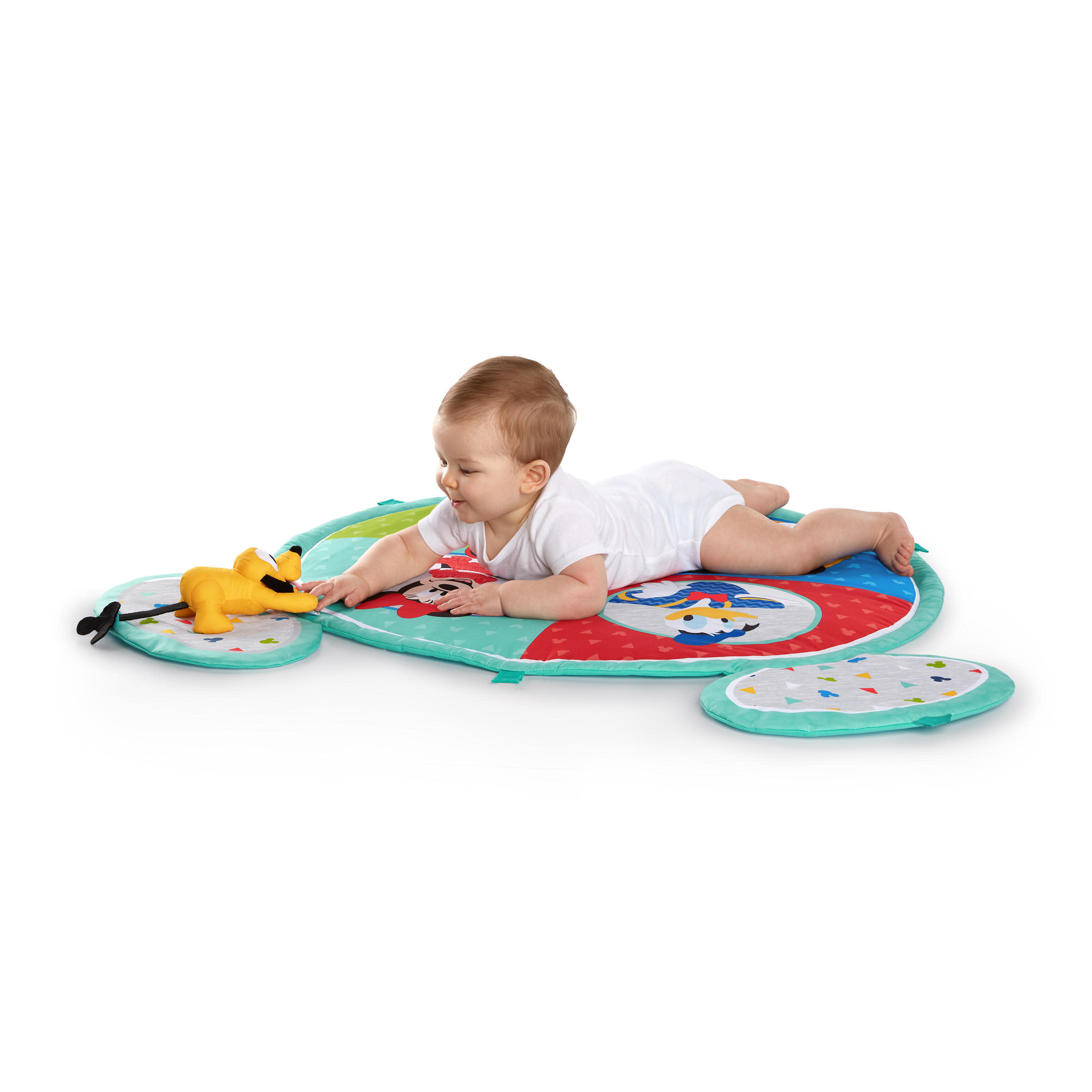 เพลยิม เพลแมท ลาย มิกกี้เม้าส์ จาก Bright Starts Bright Starts Disney Baby Mickey Mouse Easy Store Activity Gym and Playmat, Ages Newborn +