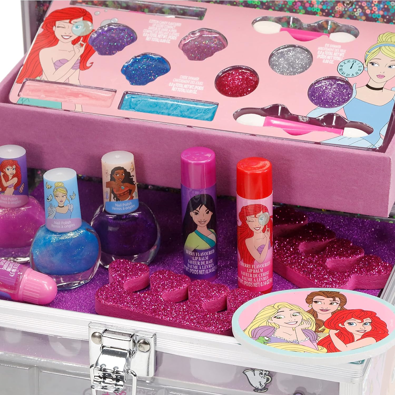 นำเข้า🇺🇸 💯Disney Princess Train Case Girls Beauty Set, ชุดแต่งหน้าสําหรับเด็กสําหรับเด็กผู้หญิง ราคา1990 บาท