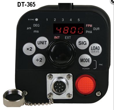 NidecSHIMPO รุ่นDT-365เครื่องวัดความเร็วรอบหลอดเอลอีดี,Stroboscope LED High Intensity Rechargeable Battery,Meas.range:60~120,000FPM(RPM),Accuracy:±0.02%