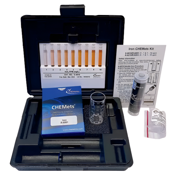 CHEMets รหัสสินค้าR-6001น้ำยาสำหรับทดสอบคุณภาพน้ำชนิดรีฟิล,Refill Kit Iron for Phenanthroline Method,Meas.range:0～0.20&1～20ppm.