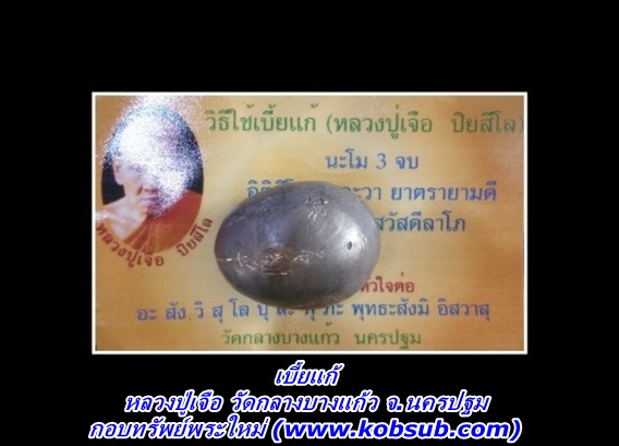 เบี้ยแก้ หลวงปู่เจือ วัดกลางบางแก้ว จ.นครปฐม