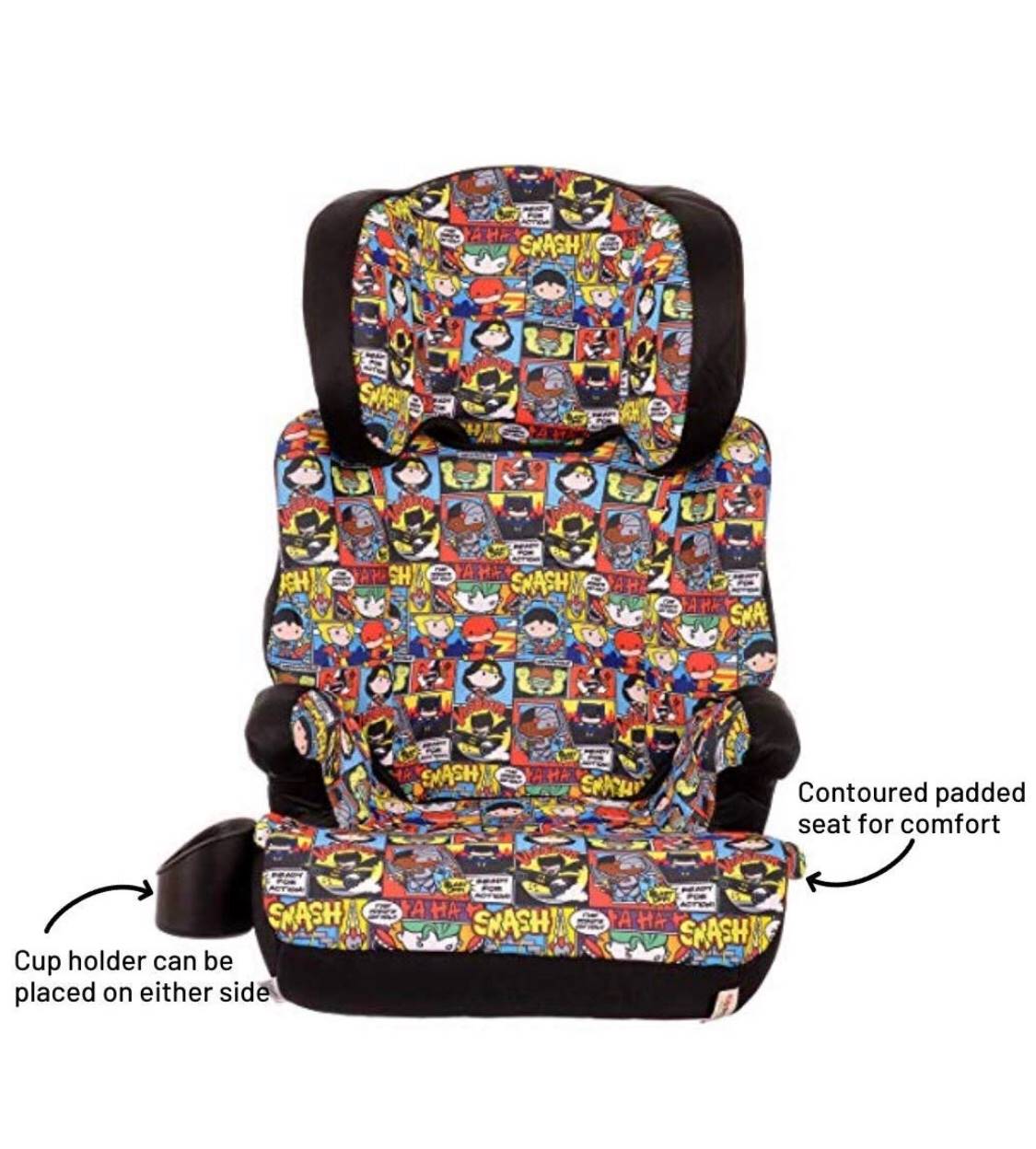 บูสเตอร์ซีท คาร์ซีทสำหรับเด็กโต แบบแยกส่วนได้ ลายซุปเปอร์ฮีโร่ KidsEmbrace High-Back Booster Car Seat, DC Comics Chibi Justice League