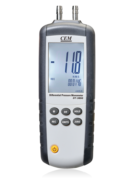 CEM รุ่น DT-3890ความดันแตกต่างDifferential Pressure Manometers,Offset and DIF Function,USB Interface
