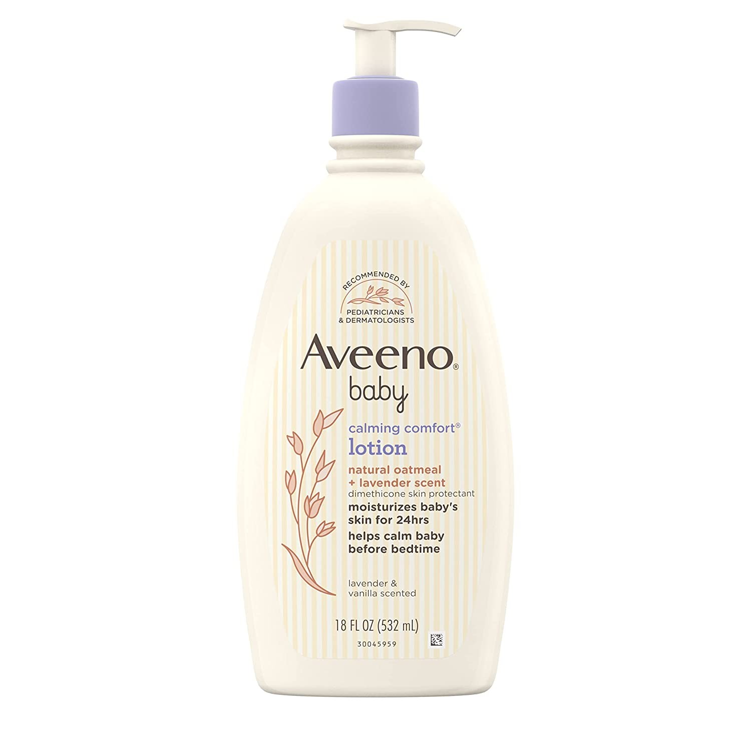 🇺🇸ของแท้💯 Aveeno Baby Calming Comfort Moisturizing Body Lotion กลิ่นลาเวนเดอร์และวานิลลาผ่อนคลาย ไม่เหนียวเหนอะหนะสำหรับเด็ก