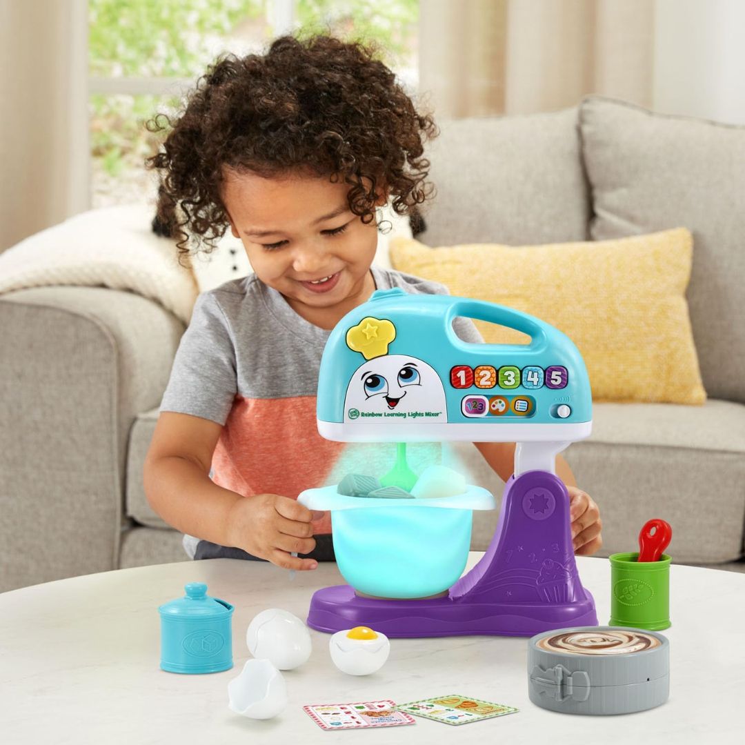 นำเข้า 🇺🇸 ✨ ให้หนูน้อยเป็นเชฟตัวจิ๋ว🧑🍳 LeapFrog Rainbow Learning Lights Mixer ของเล่นที่ให้มากกว่าความสนุก ราคา 4,590 บาท