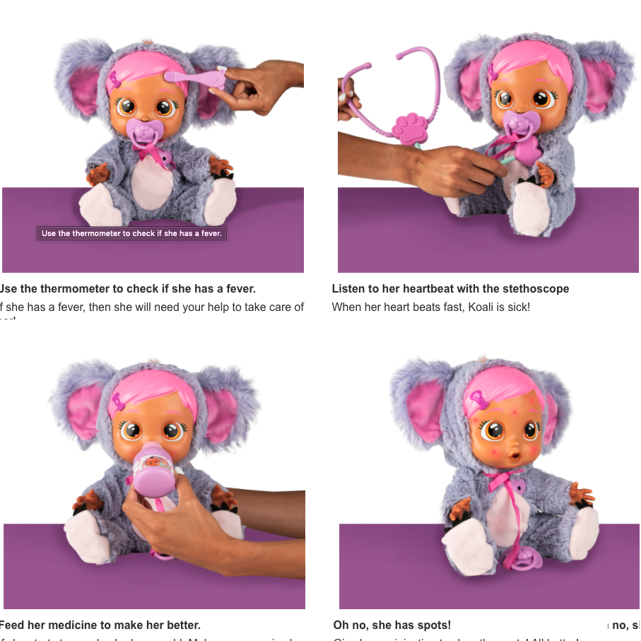 ตุ๊กตา ร้องไห้มีน้ำตา Cry Babies Koali Feel Better Doll with Accessories