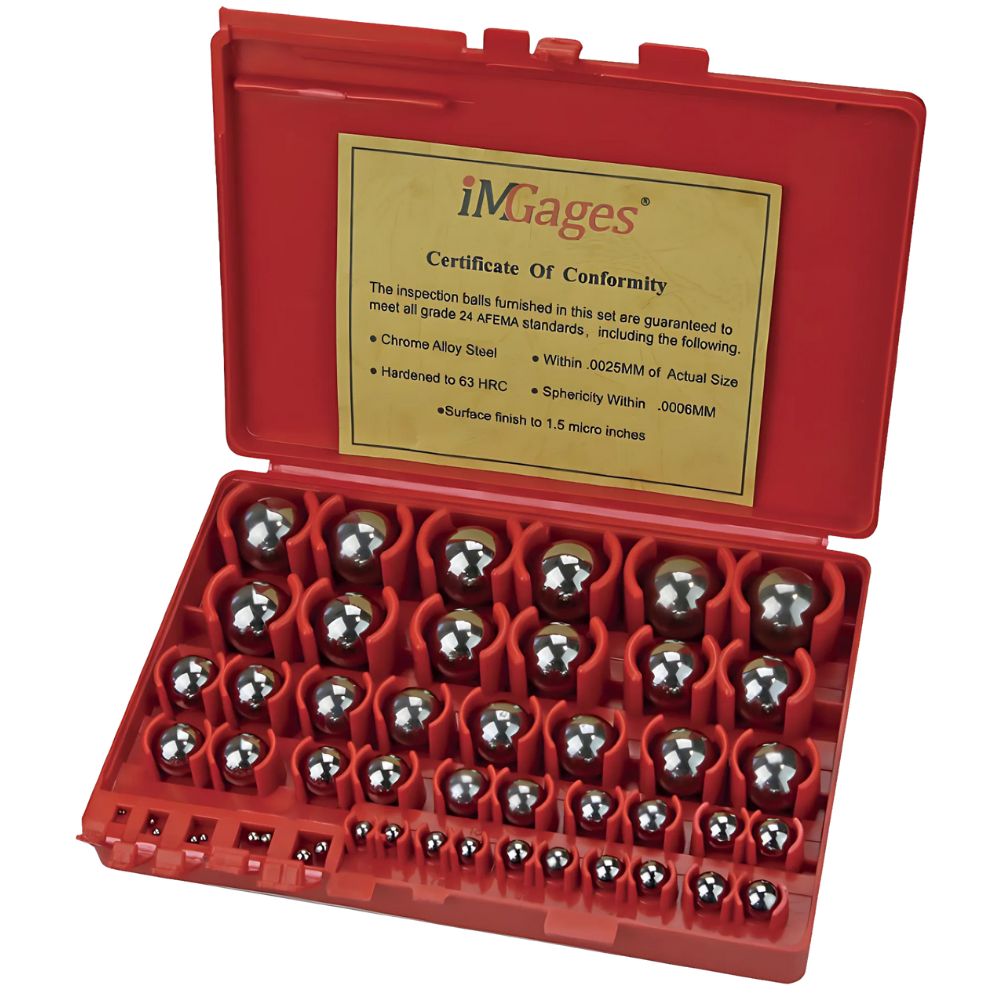 IMGages รหัส MI-06061075 เกจกลมสำหรับวัดค่าความละเอียดสูง,Single standard ball,metric ball gauge ball set, 50 pcs,range:φ1mm～φ25mm