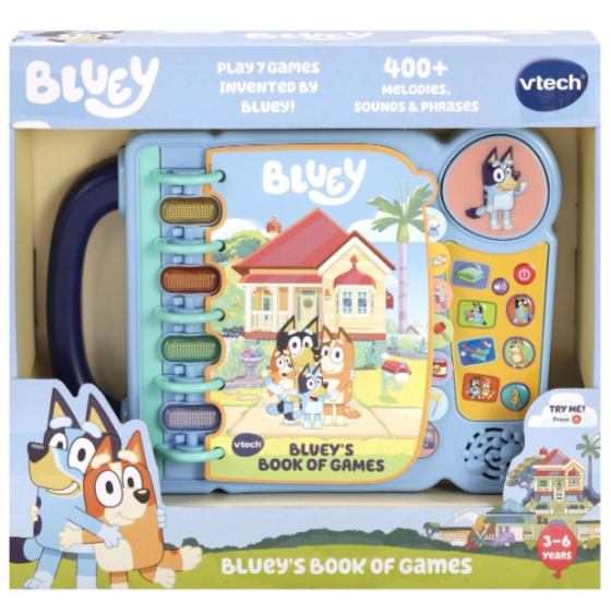 นำเข้าจาก USA 💯 VTech Bluey's Book of Games Interactive Pretend-Play Book สําหรับเด็กก่อนวัยเรียน ราคา 1,490 บาท