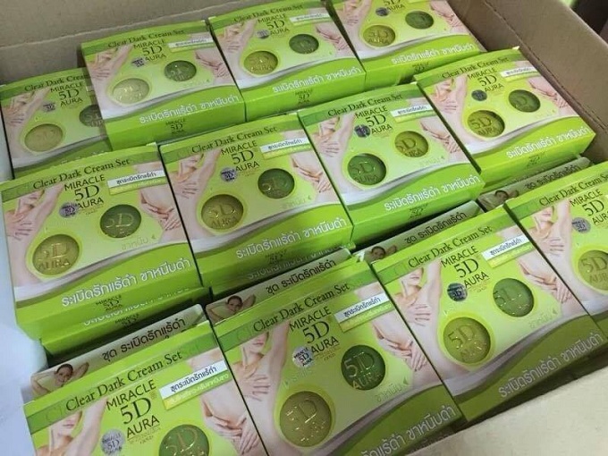 MIRACLE 5D AURA Clear Dark Cream Set ชุดระเบิดรักแร้ดำ ขาหนีบดำ