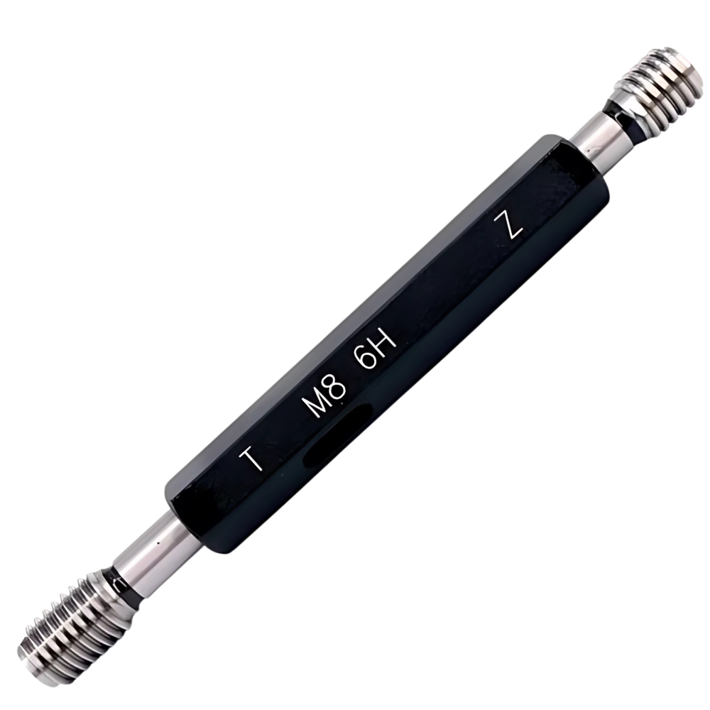 M8P1.0-6H เกจวัดเกลียวในชนิดเกลียวเมตริกมาตรฐานสากล, Metric thread plug gauge,taperlock,(ISO standard,class-6H),M8x1.0-6H ,Go-NoGo set ,with inspection result