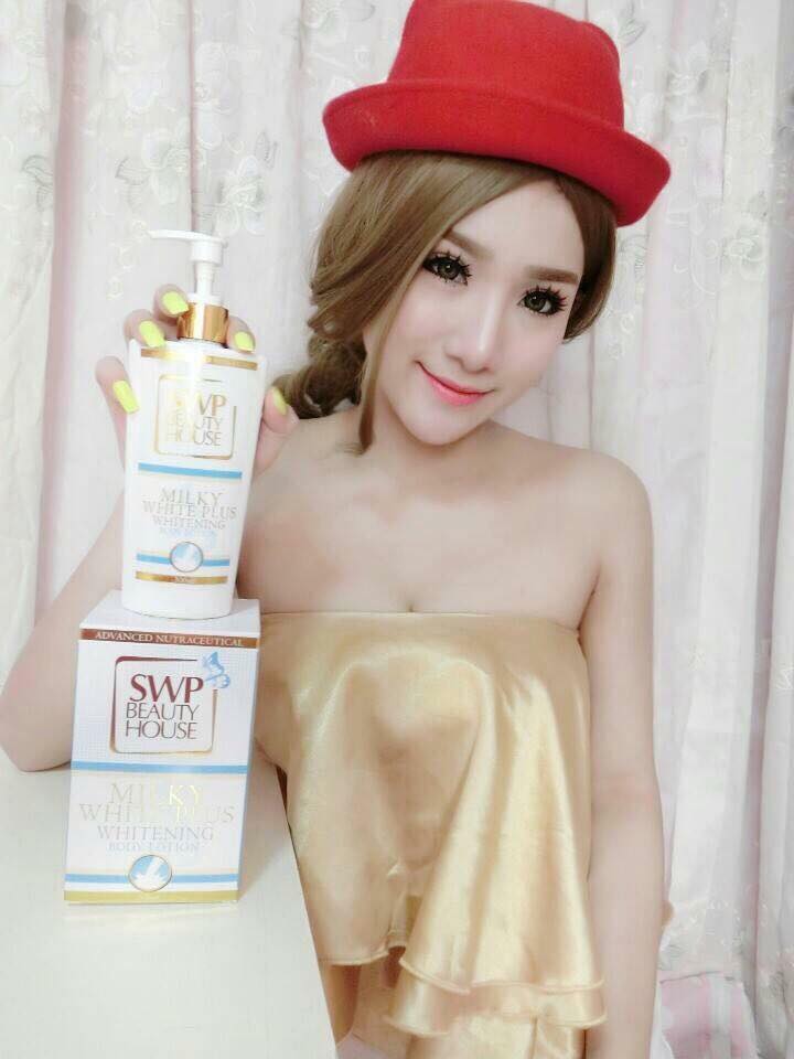 โลชั่นน้ำนม SWP บำรุงผิวขาว (SWP Milky White Plus. Whitening Body lotion)