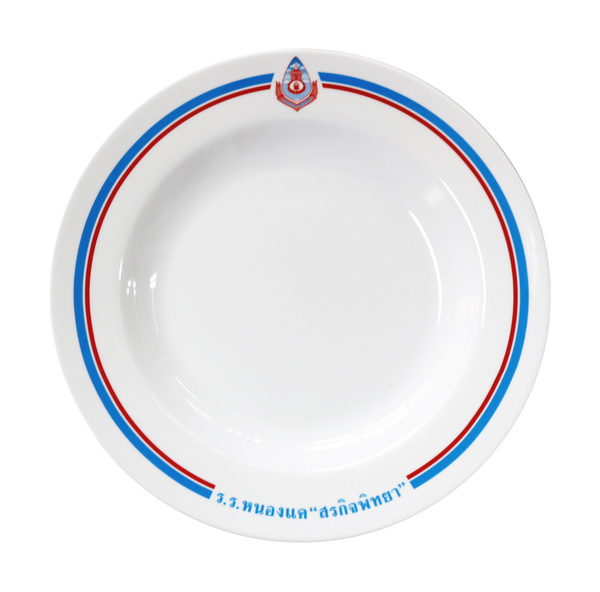 จานเมลามีนสกรีนโลโก้