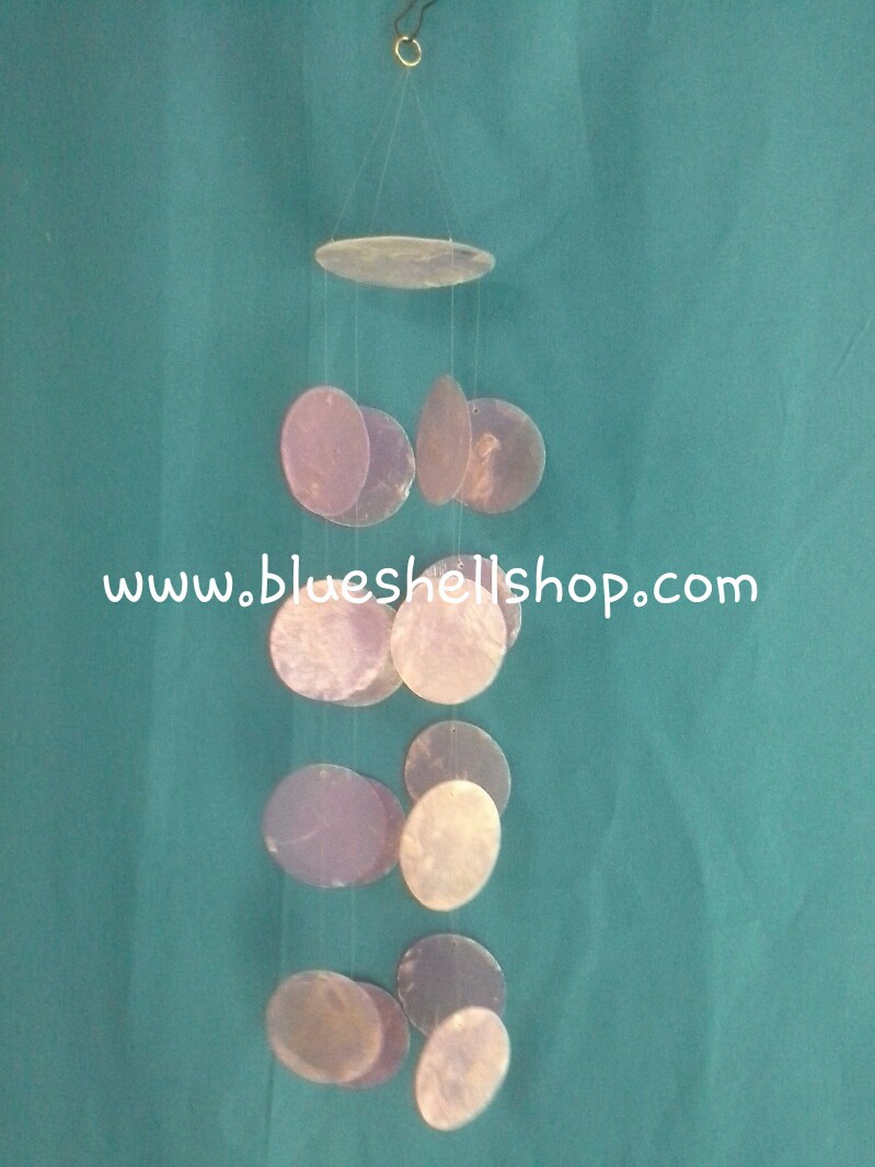 โมบายหอยกระดิ่งลมสีส้ม