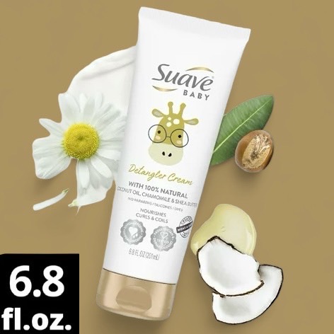 นำเข้า USA ครีมขจัดผมพันกัน Suave Baby Detangler Cream with Coconut Oil, Chamomile & Shea Butter, 6.8 oz ราคา 420 บาท