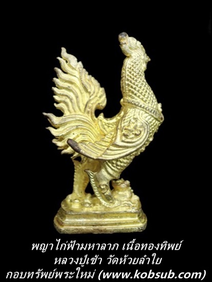 ไก่ฟ้ามหาลาภ เนื้อทองทิพย์ หลวงปู่เช้า วัดห้วยลำใย