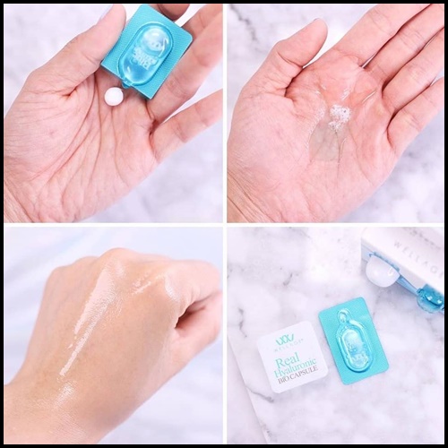 Wellage Real Hyaluronic BIO Capsule Blue Solution 1 Day Kit เซรั่มบำรุงผิวหน้าเร่งด่วน