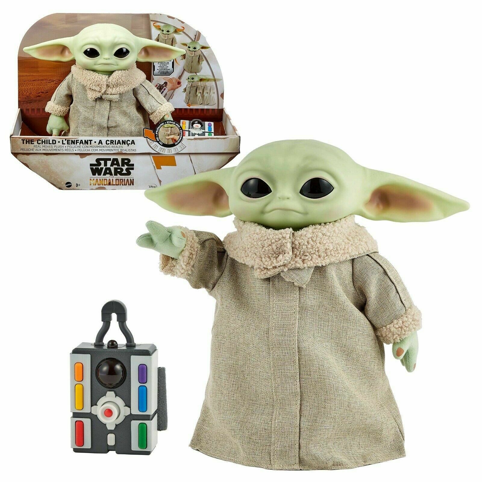 สินค้าขายดี ตุ๊กตา Animatronic Disney Star Wars Mandalorian The Child Real Moves Plush With Remote