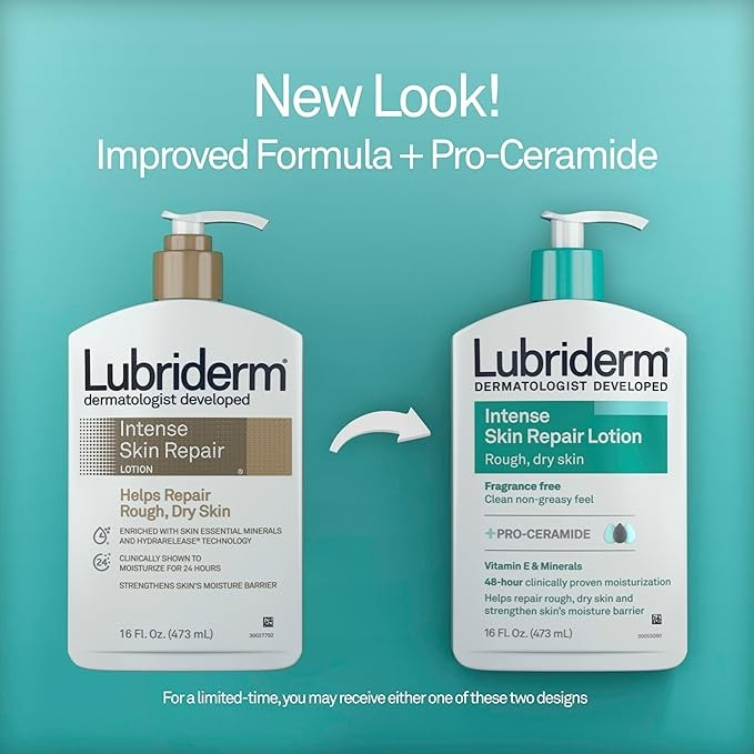 ของแท้🇺🇸 รุ่นใหม่ Lubriderm Intense Dry Skin Repair Lotion + Pro-Ceramide with Vitamin E & Minerals, 16 fl. oz ราคา 745 บาท