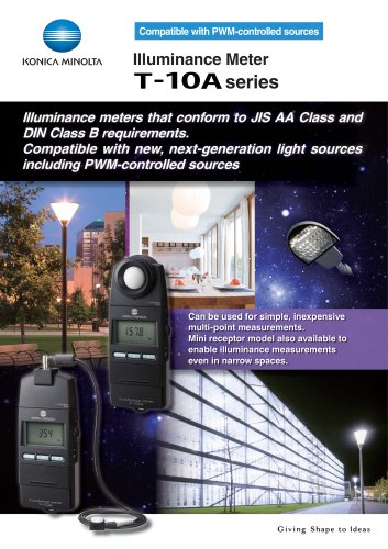 Konica Minolta รุ่นT-10Aเครื่องวัดความส่องสว่างIlluminance Light Meter Konica Minolta T-10A